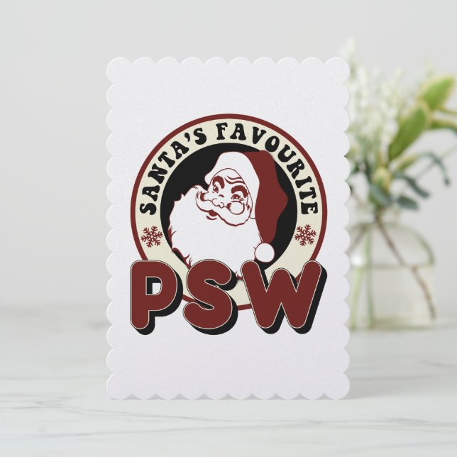 Santa's Favorite PSW Holiday Card (Standing Front)