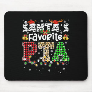 Santa's Favorite PTA Christmas Physical Therapist Mouse Pad