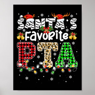 Santa's Favorite PTA Christmas Physical Therapist  Poster