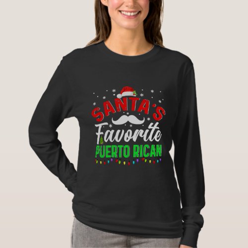 Santas Favorite Puerto Rican Christmas Puerto T_Shirt