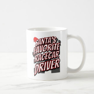 Santa's Favorite Racecar Driver Christmas Racing Coffee Mug