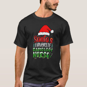 Santa's Favorite Radiology Nurse Christmas X Ray R T-Shirt