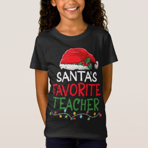 Santas Favorite Realtor Christmas Santa Hat Light T_Shirt