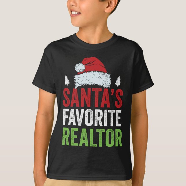 Santa's Favorite Realtor Christmas Shirt Funny Xma (Front)