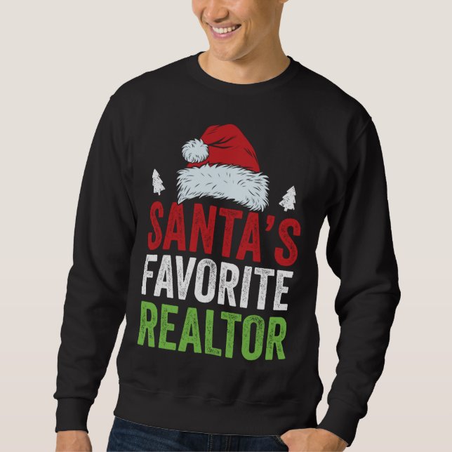 Santa's Favorite Realtor Christmas Shirt Funny Xma (Front)