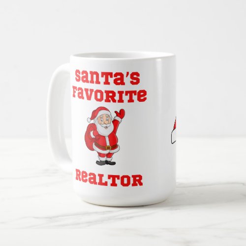 Santas Favorite Realtor Coffee Mug