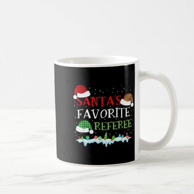 Santa's Favorite Referee Fun Christmas  Coffee Mug (Right)