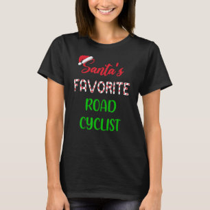 Santas Favorite Road Cyclist   Funny Cycling Chris T-Shirt