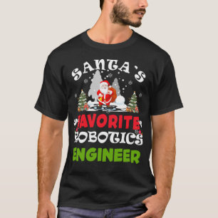 Santa's Favorite Robotics Engineer Funny Christmas T-Shirt