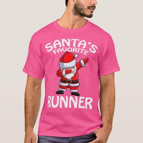 Santas Favorite Runner Christmas T_Shirt
