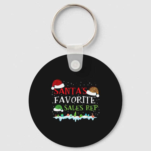 Santa's Favorite S Rep Fun Christmas  Keychain (Front)