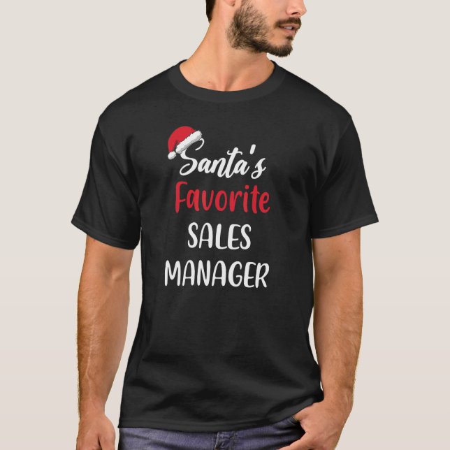 Santas Favorite Sales Manager   Christmas   Pajama T-Shirt (Front)