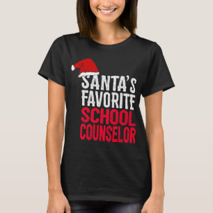 Santa's Favorite School Counselor Cute Christmas G T-Shirt