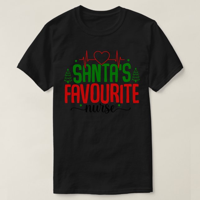 santas favorite school nurse 2 T-Shirt (Design Front)