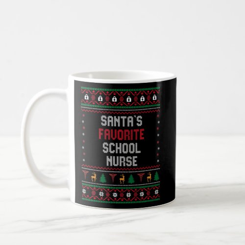Santas Favorite School Nurse    Chritsmas  Coffee Mug