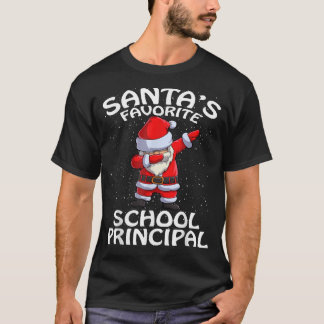 Santa's Favorite School Principal Christmas  T-Shirt