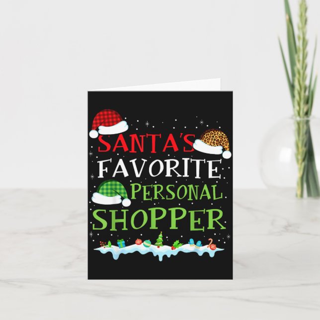 Santa's Favorite Shopper Fun Christmas Consultant  Card (Front)