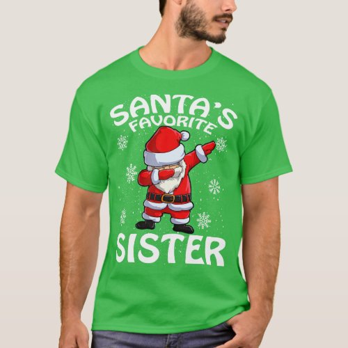 Santas Favorite Sister Christmas T_Shirt