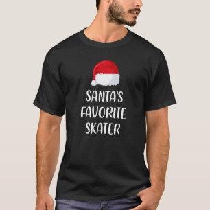 Santas Favorite Skater Christmas Figure Skating T-Shirt