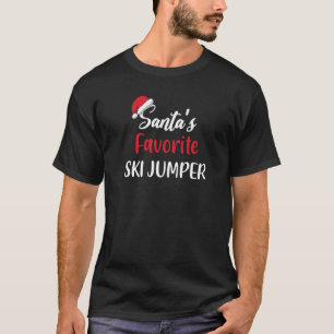 Santas Favorite Ski Jumper Christmas Ski Jumping T-Shirt