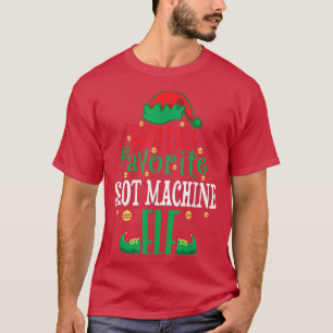 Santas Favorite Slot Machine Elf Christmas Matchin T-Shirt