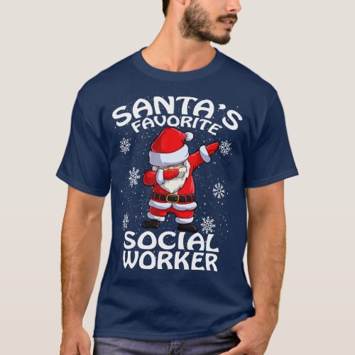 Santas Favorite Social Worker Christmas 1 T_Shirt