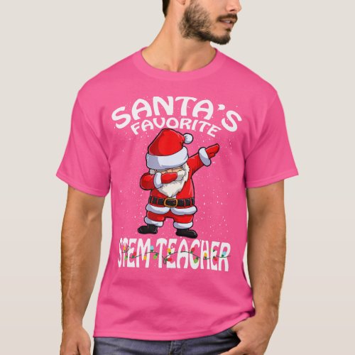 Santas Favorite Stem Teacher Christmas T_Shirt