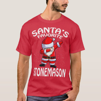 Santas Favorite Stonemason Christmas T-Shirt