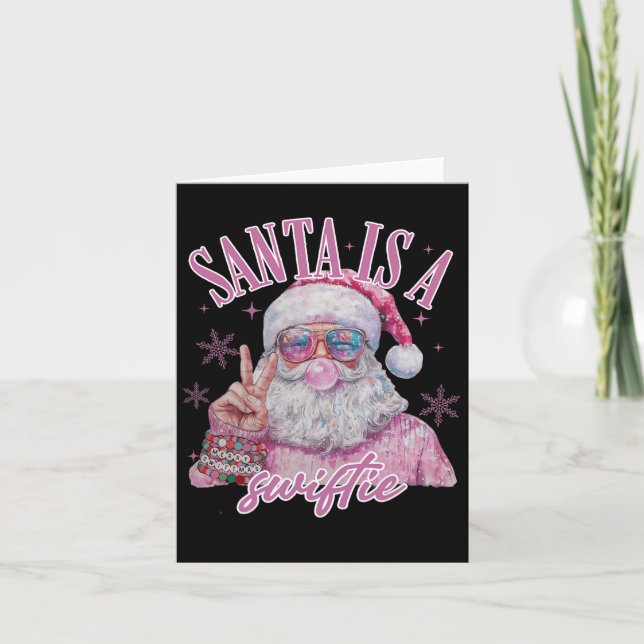 Santas Favorite Swifty Merry Christmas Groovy Xmas Card (Front)