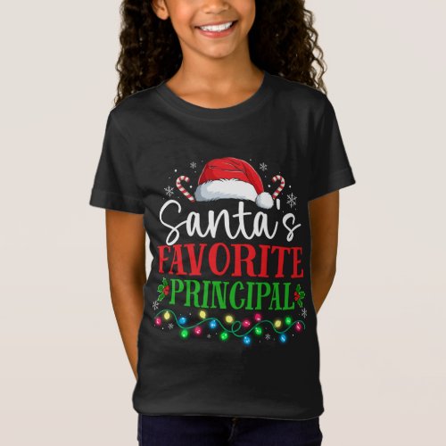 Santas Favorite Teacher Christmas Santa Claus tre T_Shirt