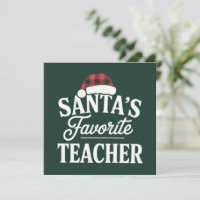 Santa's Favorite Teacher Christmas Teach Students