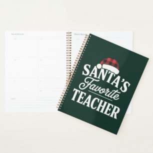 Santa's Favorite Teacher Christmas Teach Students Planner