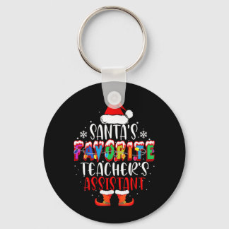 Santas Favorite Teachers Istant Funny Christmas Keychain