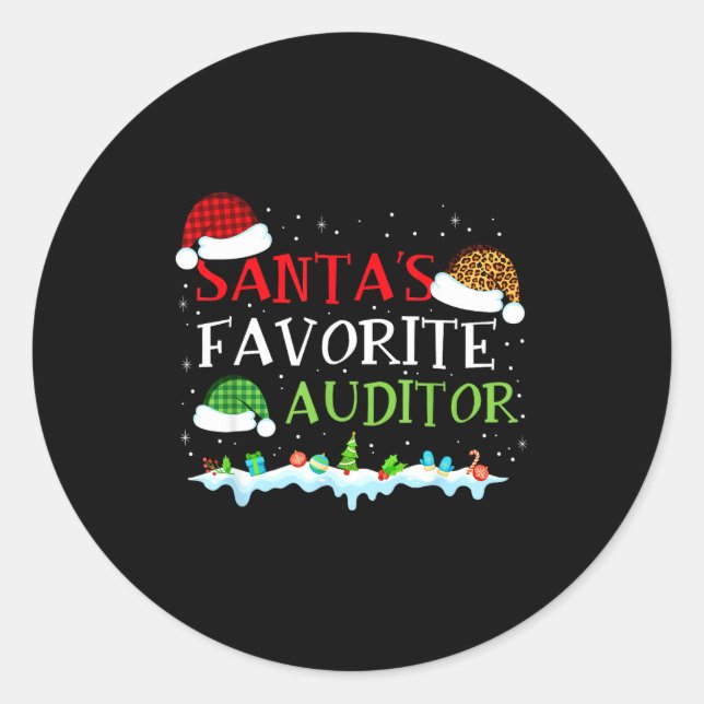 Santa's Favorite Tor Fun Christmas  Classic Round Sticker (Front)