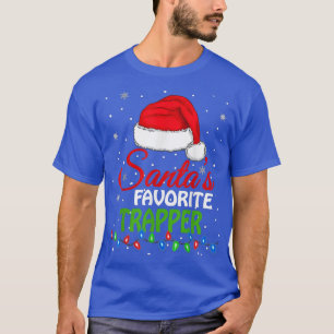 Santa's Favorite Trapper Santa Hat Lights T-Shirt