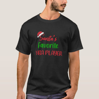 Santas Favorite Tuba Player Funny Gift tuba Christ T-Shirt