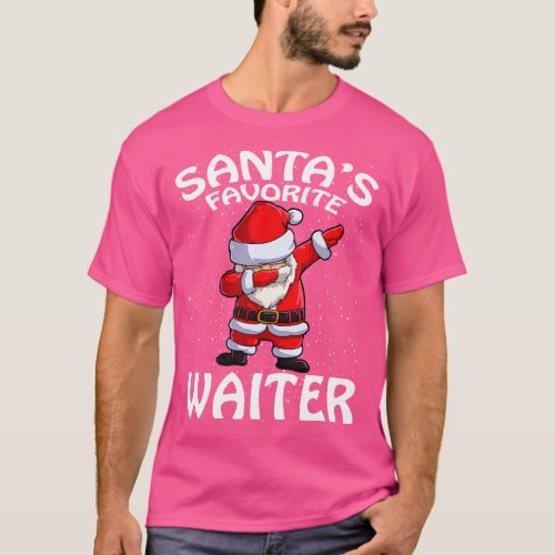 Santas Favorite Waiter Christmas T_Shirt
