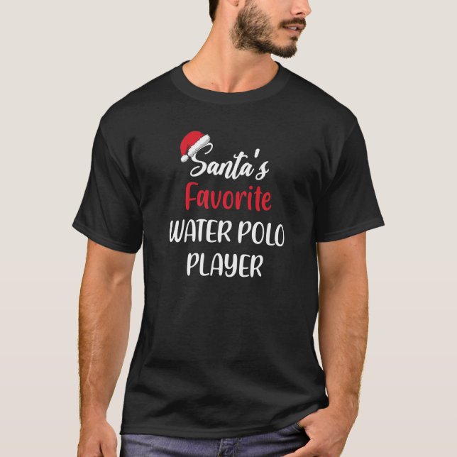 Santas Favorite Water Polo Player  Christmas Water (Front)
