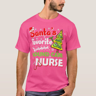 Santas Favorite Wound Care Nurse Christmas T-Shirt