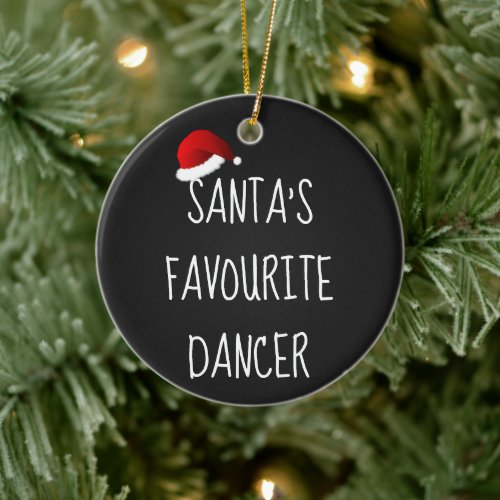 Santas Favourite Dancer  Christmas Dance Ceramic Ornament