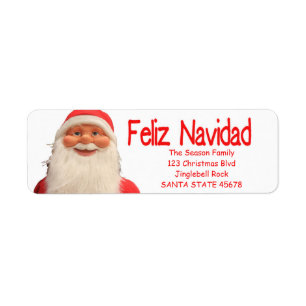 Santa's Feliz Navidad Christmas label