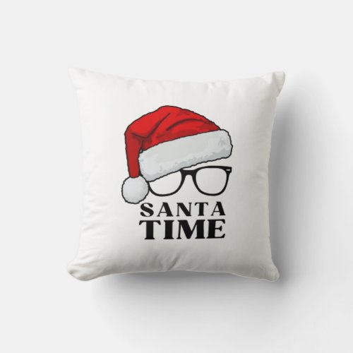 Santas Festive Comfort Holiday Cheer Pillows Throw Pillow