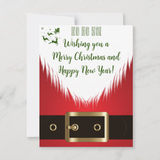 "Santa's Festive Greetings" Christmas Card