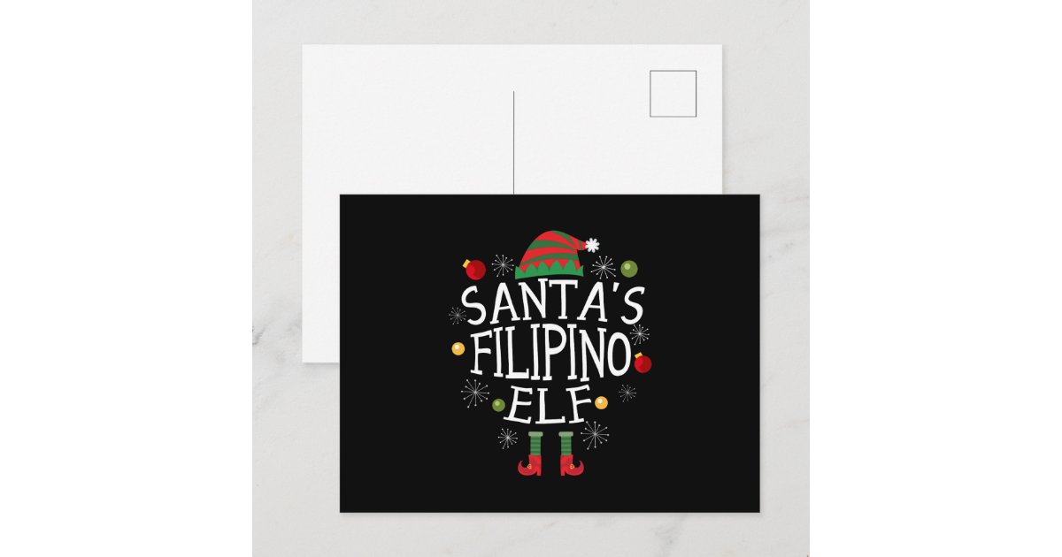 Santa's Filipino Elf - Philippines Christmas Postcard | Zazzle