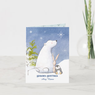 Santa's Friends Christmas Card