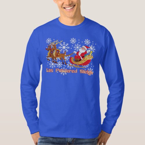 Santas Gas Powered Reindeer T_Shirt