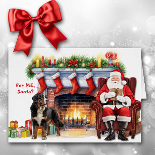 Santa's Gift Bernese Mountain Dog Holiday Cards