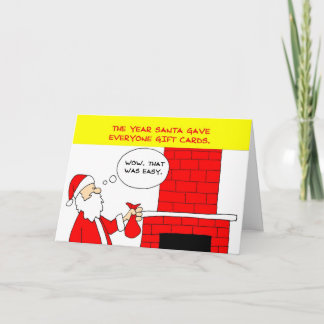 Santa's Gift Cards - Christmas Card