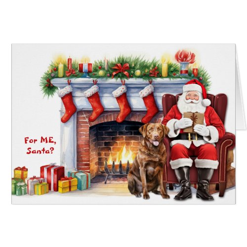 Santas Gift Chesapeake Bay Retriever Dog Holiday