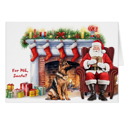 Santas Gift German Shepherd Dog Christmas